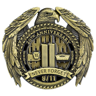 9/11 20th Anniversary "NEVER FORGET" Challenge Coin